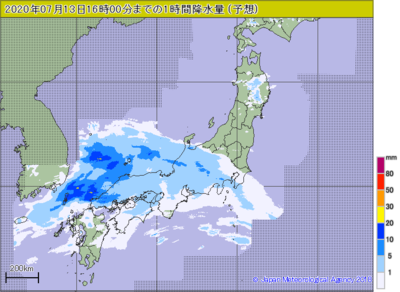 下校時の雲の様子
